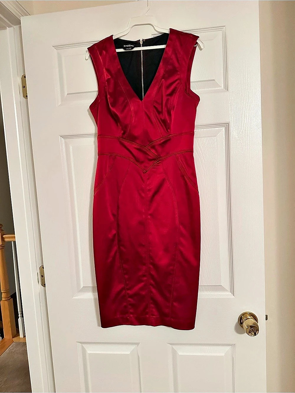 bebe Red Sleeveless Mini Dress